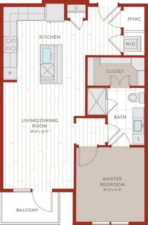 Aura Bluffview Apartments A6 Floor Plan Aura Bluffview Apartments A6 Floor Plan